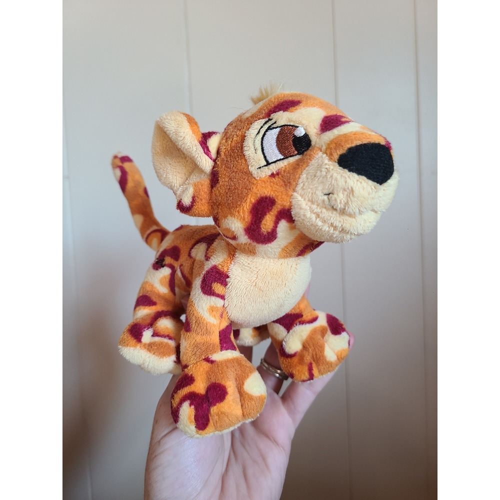 Neopets Fire Kougra Plush 2008 Jakks Pacific Orange Flame Stuffed Animal Toy Y2K